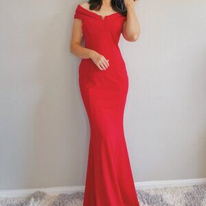 Red Maxi Evening Dress Christmas/New Year's Party Dress